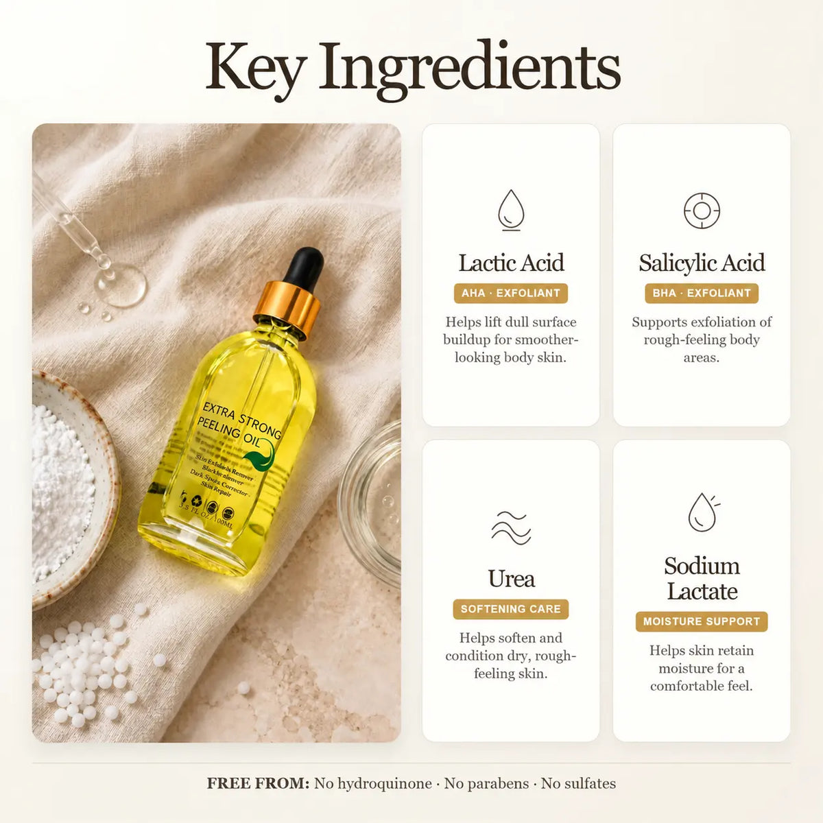 Yellow Peeling Oil: Body Hyperpigmentation Treatment | Fade Dark Spots